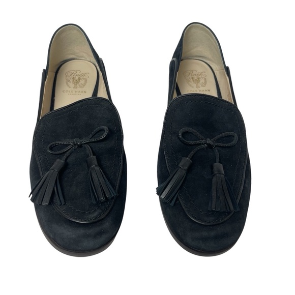 Cole Haan Black Suede Loafers Size 6.5 Like‎ New - Picture 1 of 7